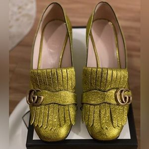 Gucci Marmont Block Heel Loafers